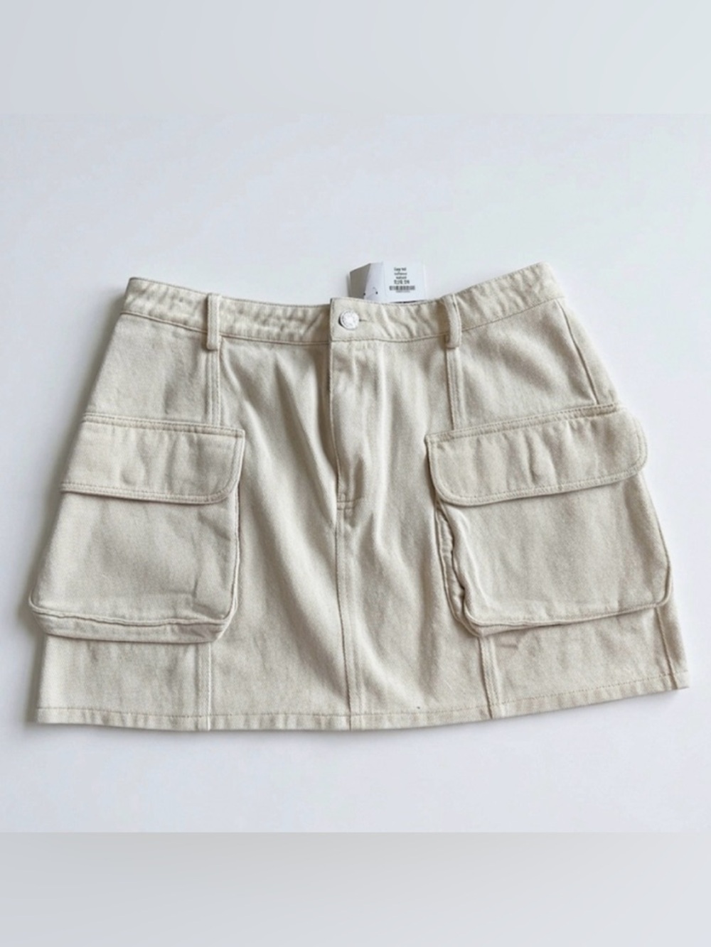 NWT She+Sky Cargo Denim Mini Skirt, Size Medium